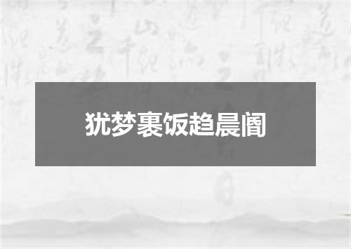 犹梦裹饭趋晨阍