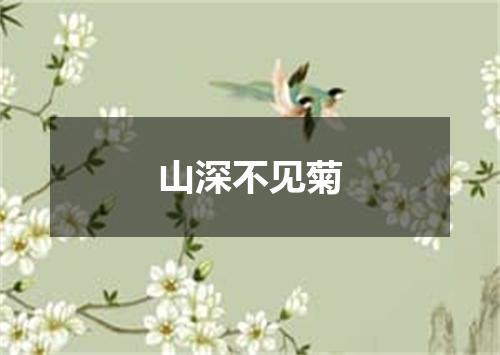 山深不见菊