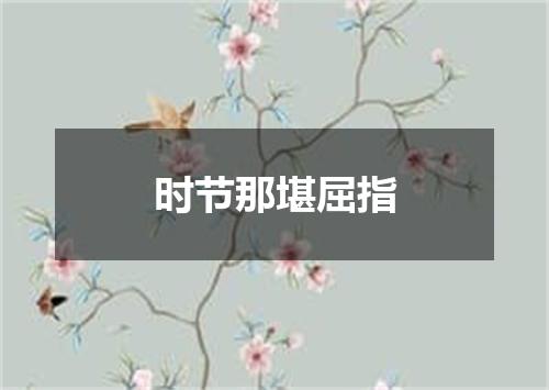 时节那堪屈指