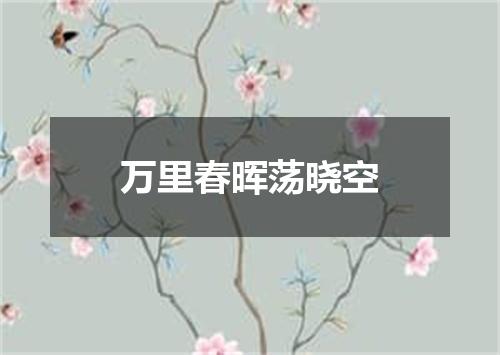 万里春晖荡晓空