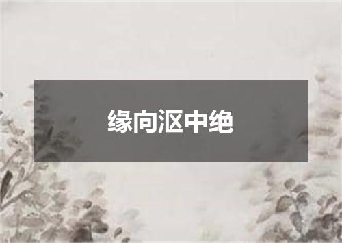 缘向沤中绝