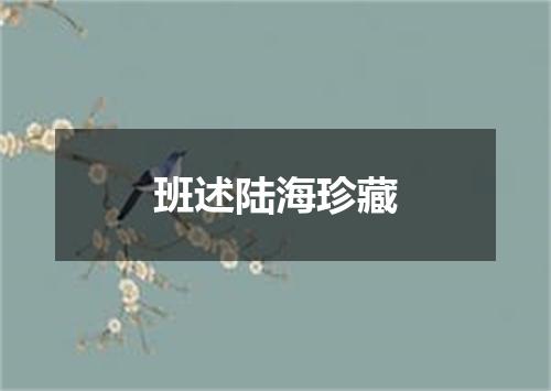 班述陆海珍藏