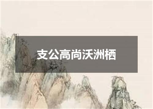 支公高尚沃洲栖