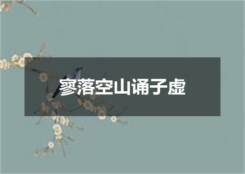 寥落空山诵子虚