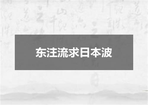 东注流求日本波