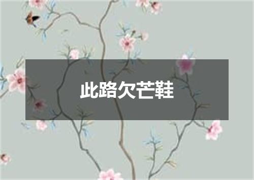 此路欠芒鞋