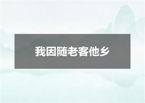 我因随老客他乡