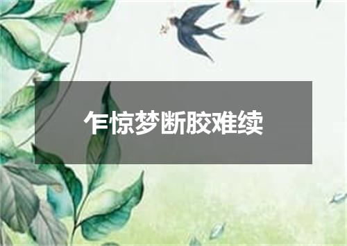 乍惊梦断胶难续