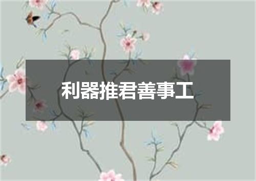 利器推君善事工