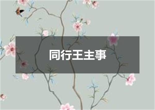 同行王主事