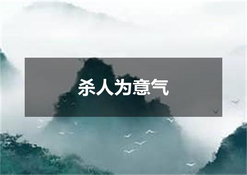 杀人为意气