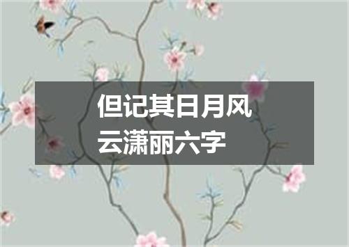 但记其日月风云潇丽六字