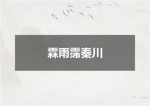 霖雨霈秦川