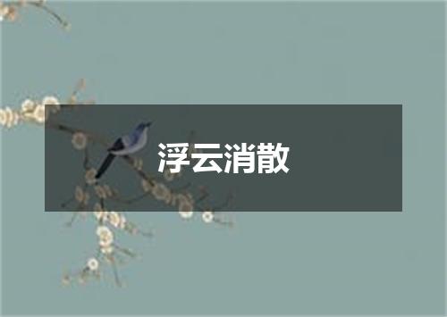 浮云消散