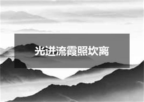 光迸流霞照坎离