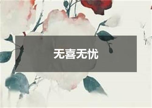 无喜无忧