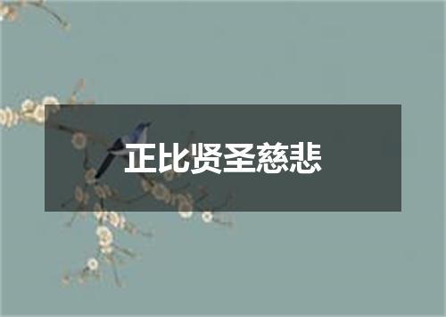 正比贤圣慈悲