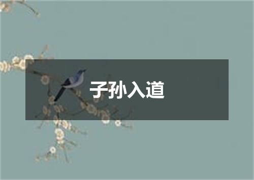 子孙入道