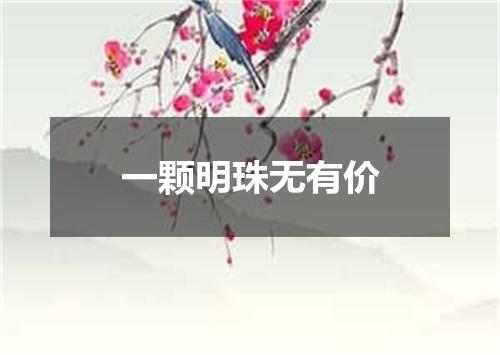 一颗明珠无有价