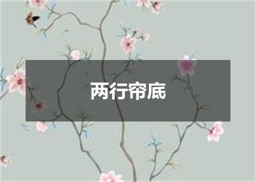 两行帘底