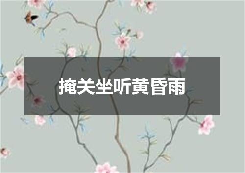 掩关坐听黄昏雨