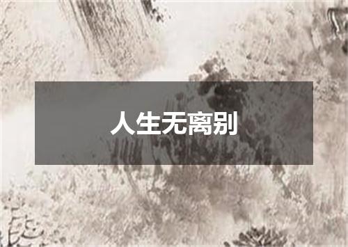 人生无离别