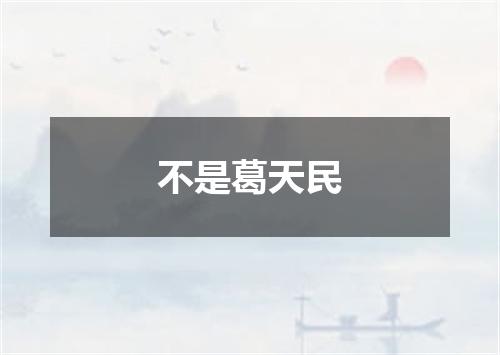 不是葛天民