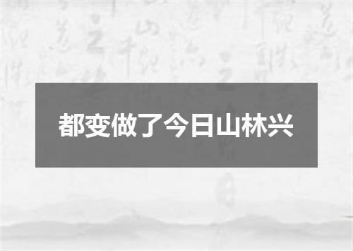 都变做了今日山林兴