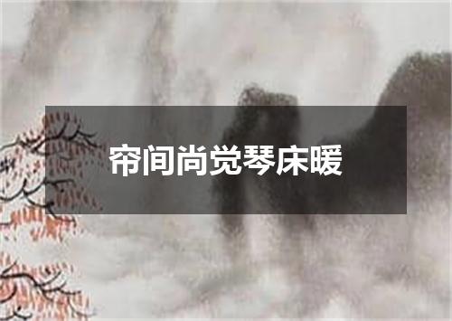 帘间尚觉琴床暖