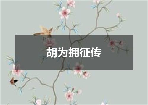 胡为拥征传