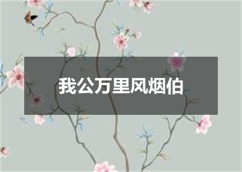 我公万里风烟伯