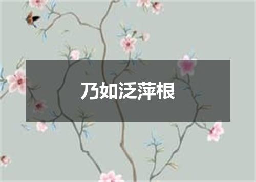 乃如泛萍根