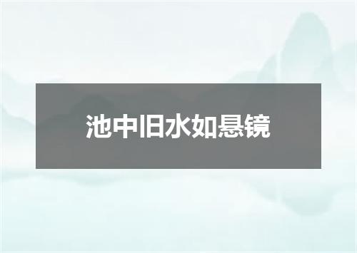 池中旧水如悬镜