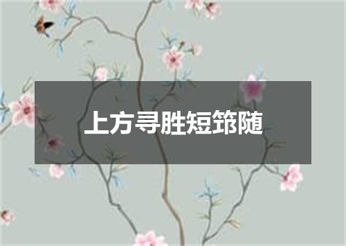 上方寻胜短筇随