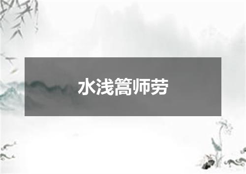 水浅篙师劳