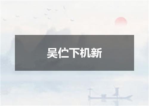 吴伫下机新