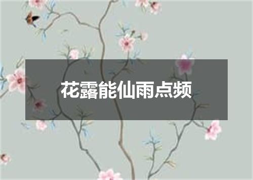 花露能仙雨点频