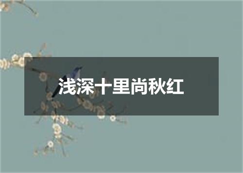 浅深十里尚秋红