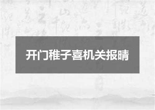 开门稚子喜机关报晴