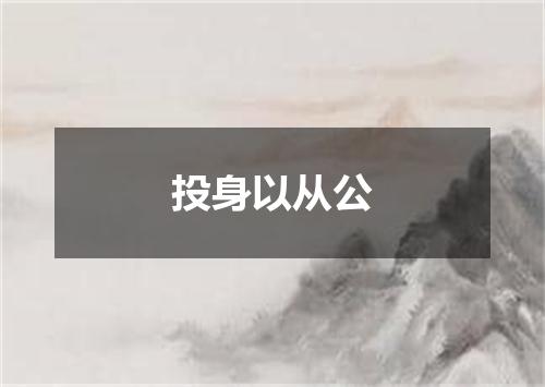 投身以从公