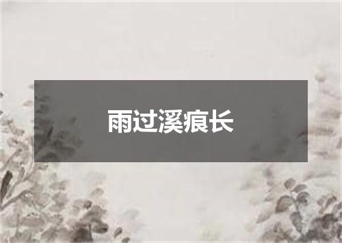 雨过溪痕长