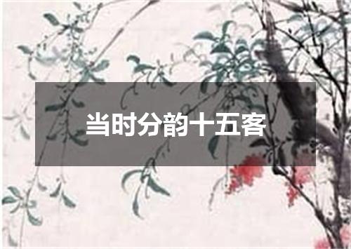 当时分韵十五客