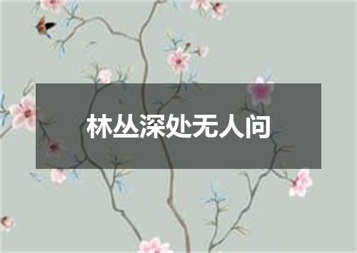 林丛深处无人问