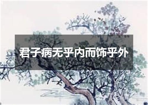 君子病无乎内而饰乎外