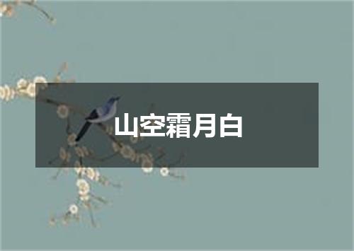 山空霜月白