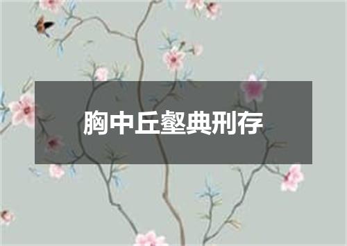 胸中丘壑典刑存