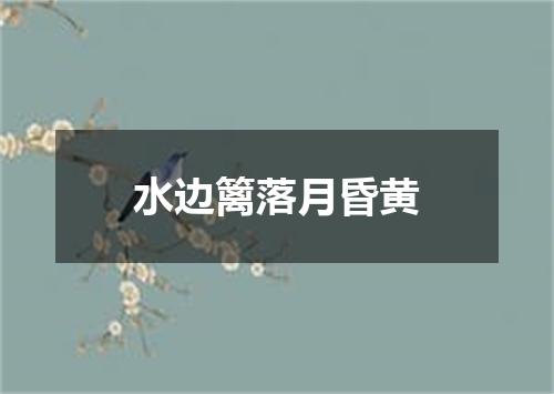 水边篱落月昏黄