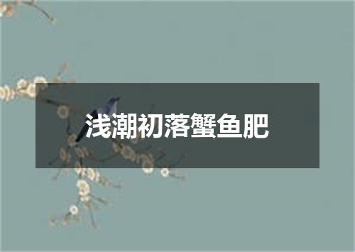 浅潮初落蟹鱼肥