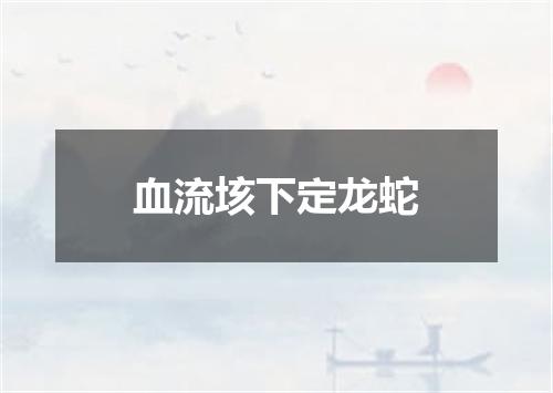 血流垓下定龙蛇