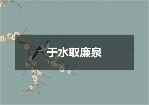 于水取廉泉